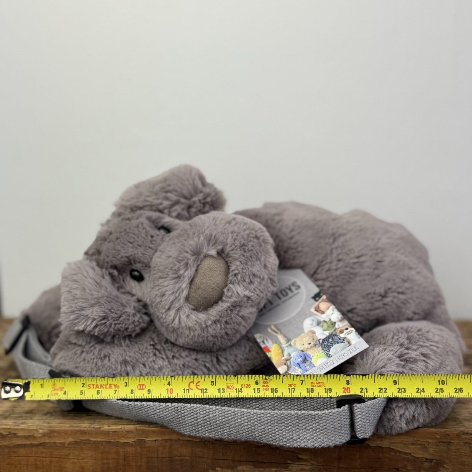 Jellycat Huggady Dog Rucksack - New Without Tags Grey Dog Bag Rare Retired NWOT