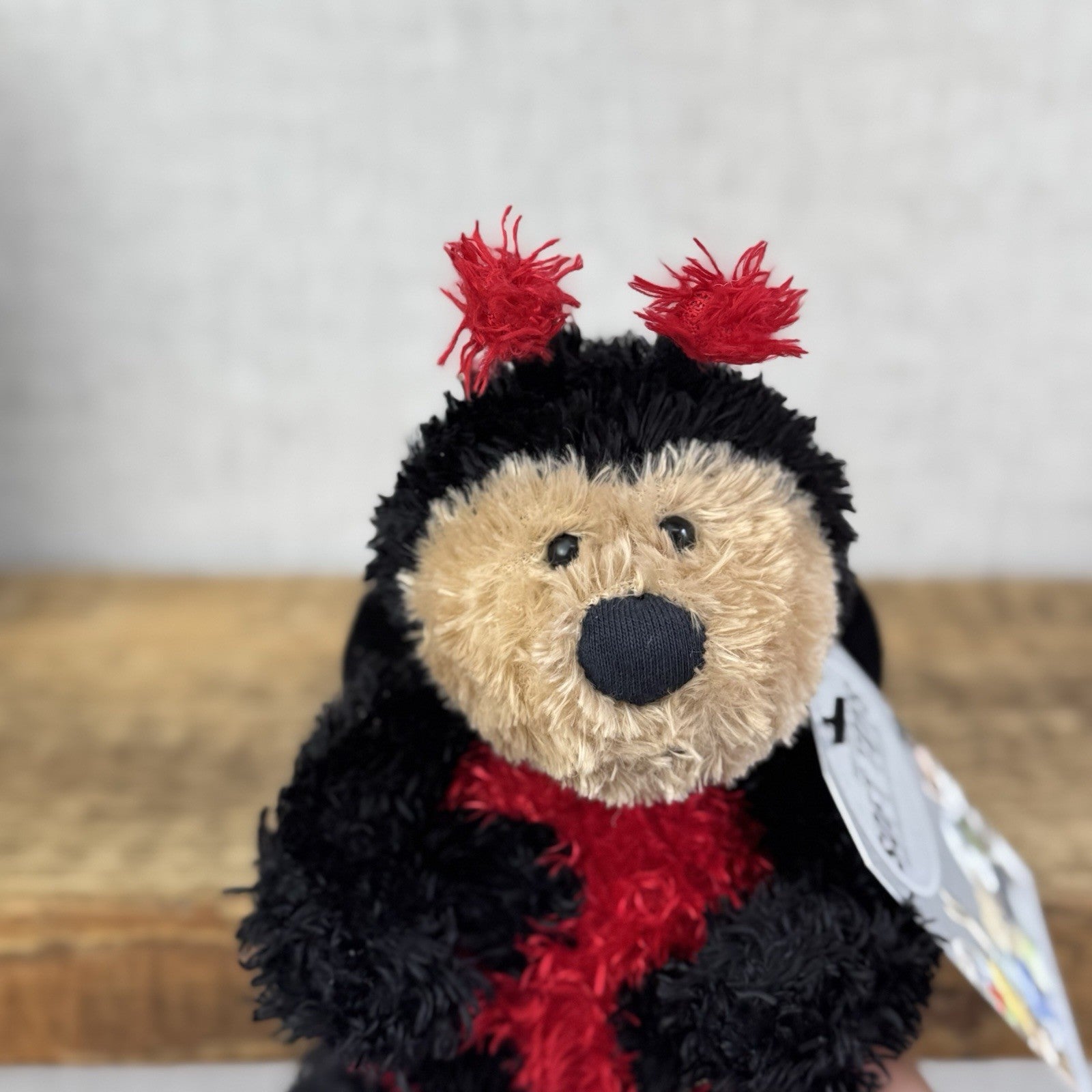 Jellycat Bunglie Tot Leila Ladybird 7”- Beanie  Plush Retired Rare (Repaired)