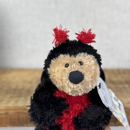 Jellycat Bunglie Tot Leila Ladybird 7”- Beanie  Plush Retired Rare (Repaired)