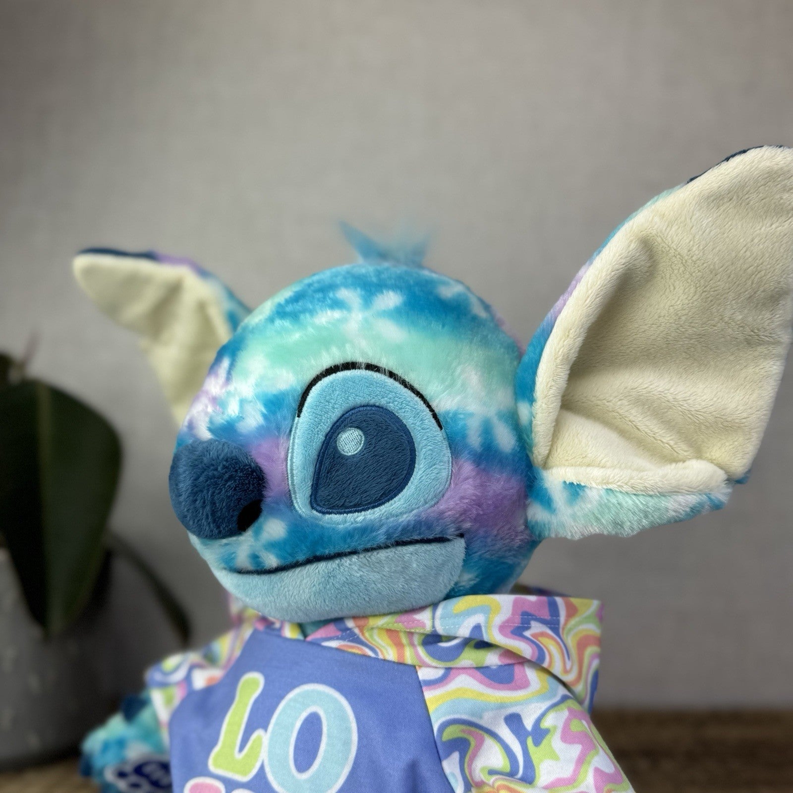 Build A Bear Disney Fun Florals Stitch - Floral Print Bab Stitch Plush Bear 17”