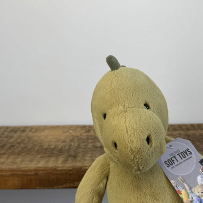 Jellycat Nimbus Dinosaur - Light Green Chunky Dino Plush Retired Rare Plush 10"