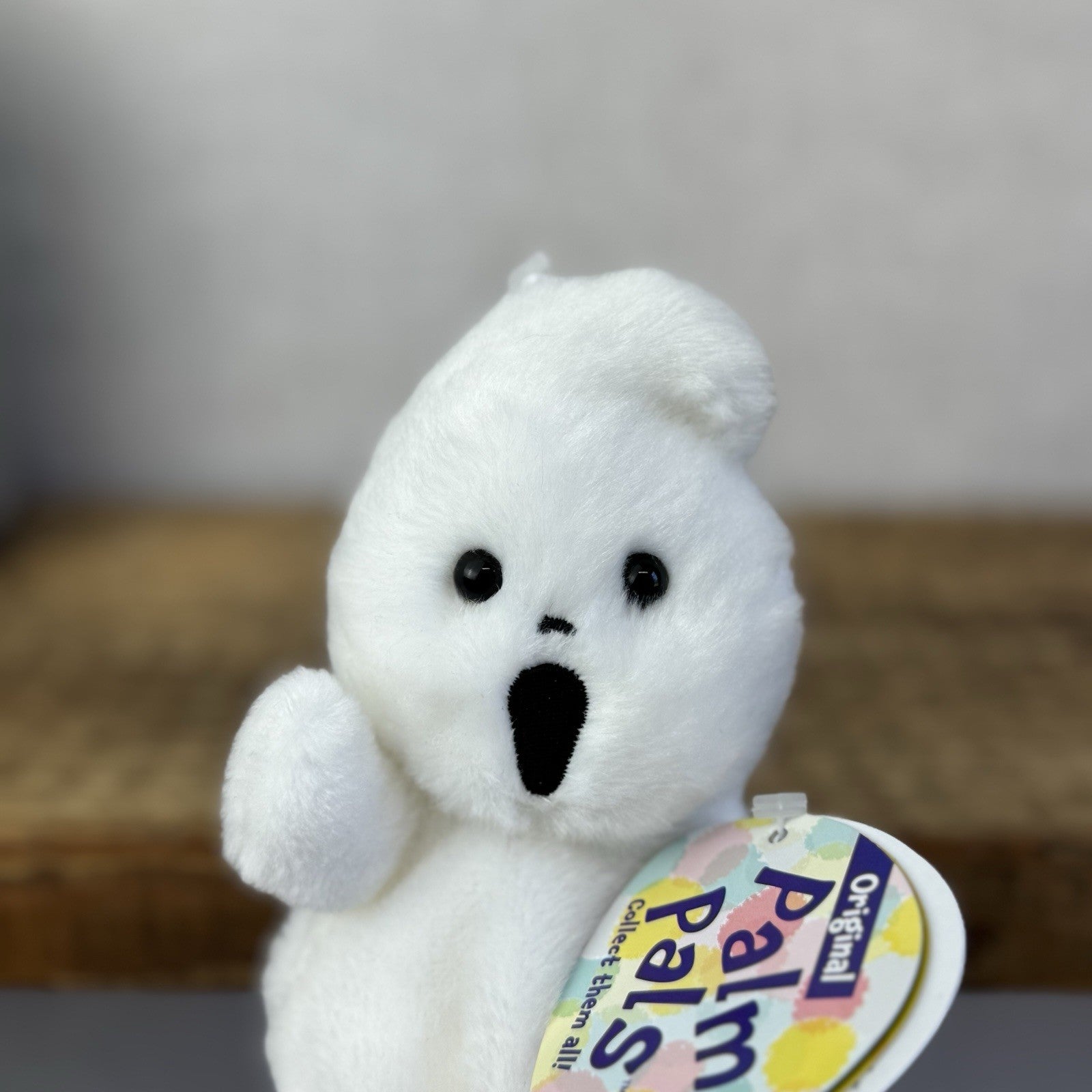 Aurora - Palm Pals Mini Beanbag Plush - Boo Ghost Mini White Halloween Plush 5”