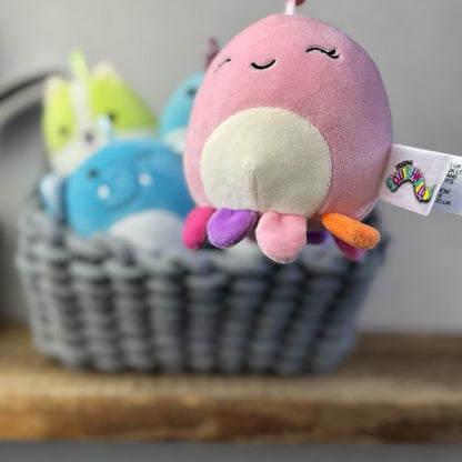 Squishmallow Ornaments Set - Retired - Blue/pink Sparkly Hanging Ornaments 4”