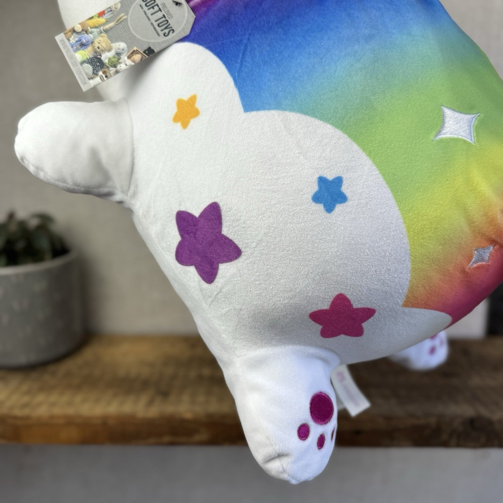 Jumbo Aphmau MeeMeows Galaxy Cat - Rainbow Cat Huge Squishmallow Plush Rare 16"