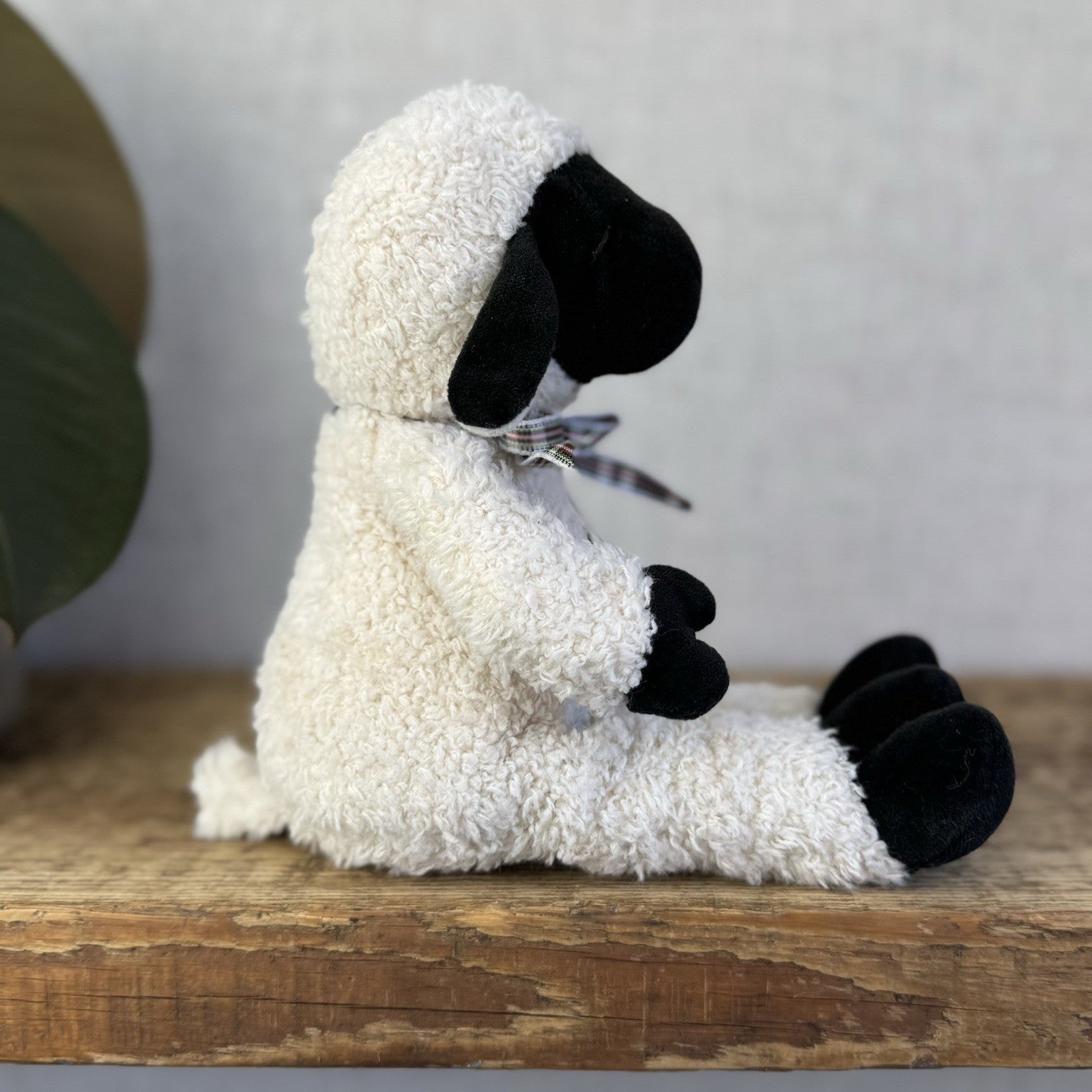 Manhattan Toy Company Lamb Floppy Sheep Soft Toy Black/Off White Lamb Plush 9”