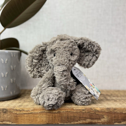 Jellycat Small Mumble Elephant - Small Dark Grey Texture Beanie Elephant 11" (2)