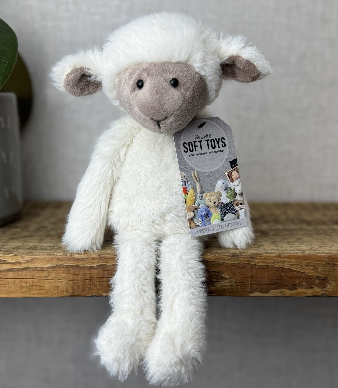 Jellycat Sweetie Lamb - Fluffy White Beige Face Lamb Sheep Beanie Rare 11"