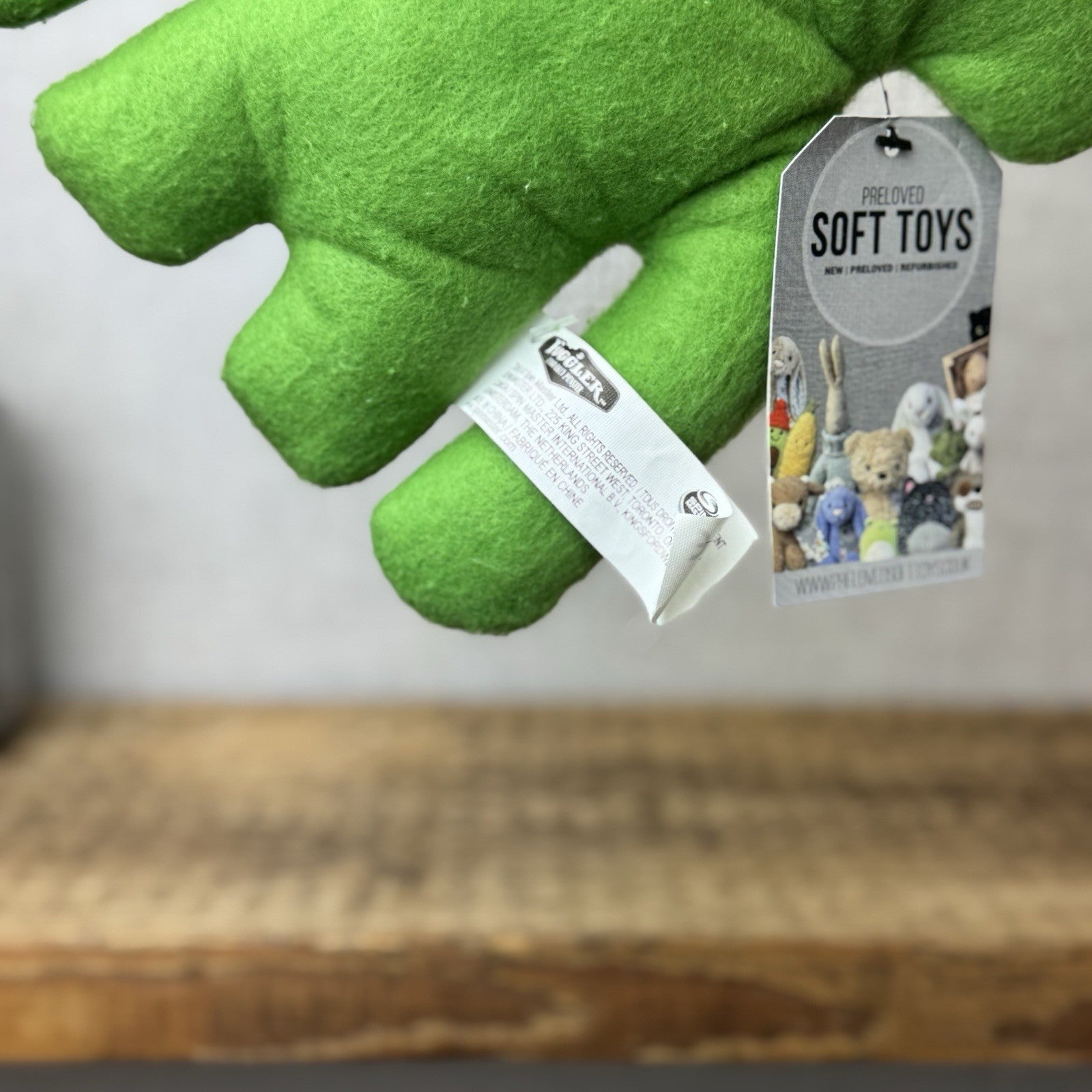 Fuggler Green Squidge Felt Funny Ugly Monster Cute Green Retired Fuggler