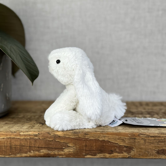 Jellycat Tiny White Smudge Bunny Rabbit - Tiny White Company Exclusive Smudge 8”