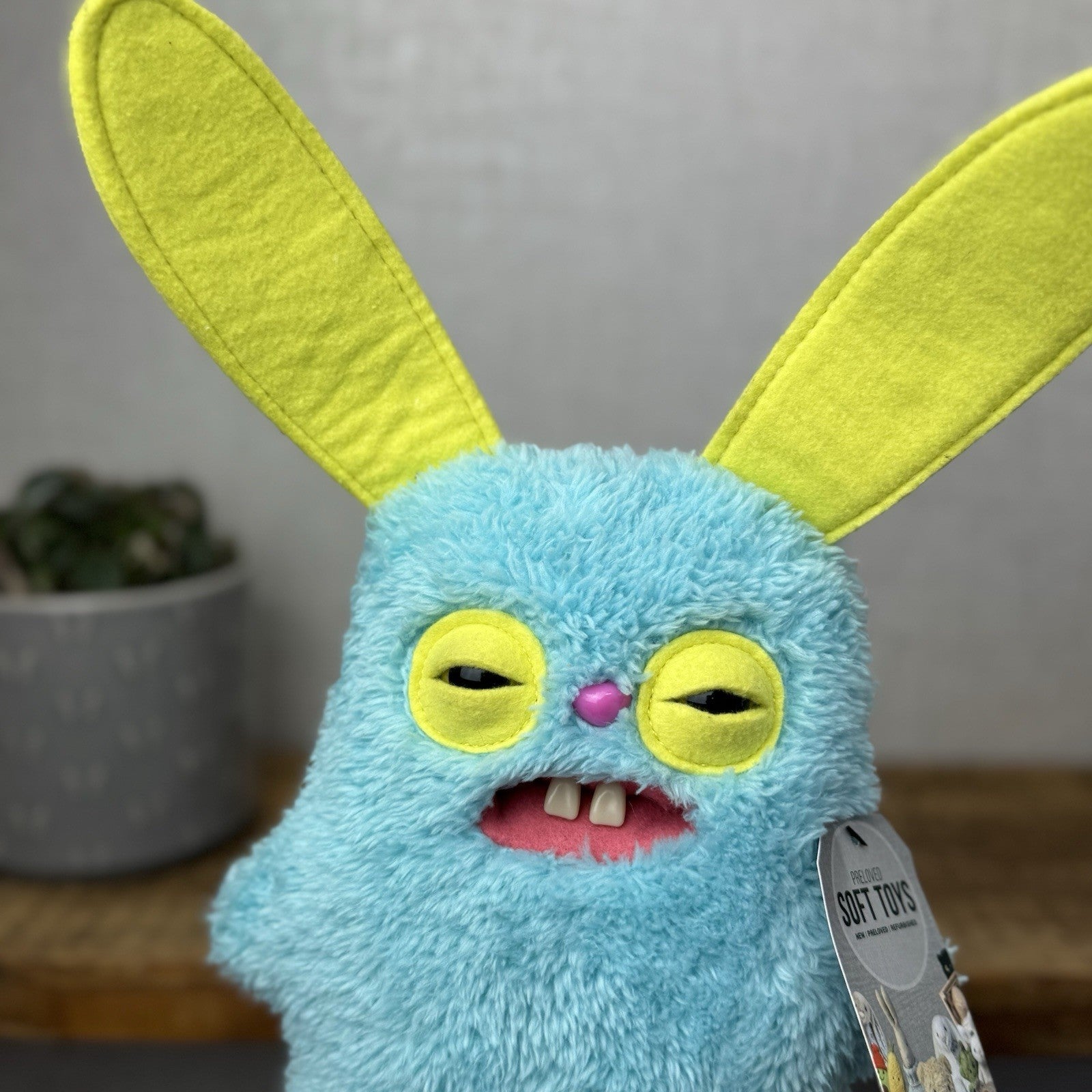 Fuggler Rabid Rabbit Snuggler Edition - Blue Bunny Funny Ugly Monster Plush 