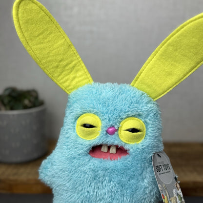 Fuggler Rabid Rabbit Snuggler Edition - Blue Bunny Funny Ugly Monster Plush 