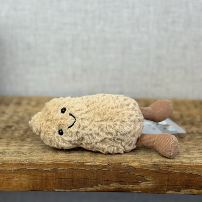 Jellycat Amusable Peanut - Small Beige Peanut Soft Toy Beanie 5"