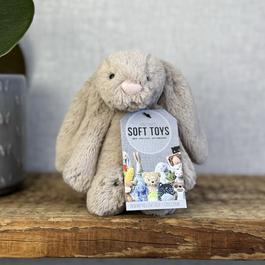 Jellycat Small Beige Bashful Bunny - New Without Tags Little Rabbit 8” (#3)