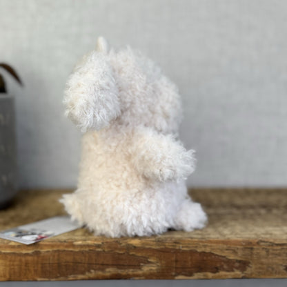 Jellycat Little Goat - Fluffy Beige/Off White Goat Beanie Soft Toy NWOT 7"