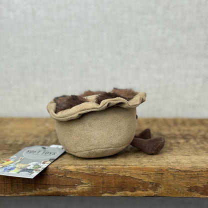 Jellycat Amuseable Mince Pie Soft Toy - Christmas Plush Beanie Small Pie 5"