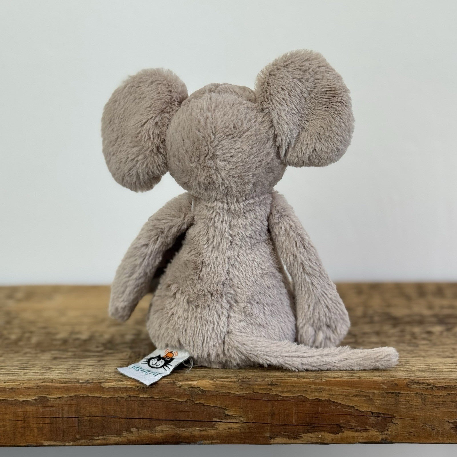 Jellycat Small Bashful Grey Mouse With Whiskers Retired Mouse Collectible 8”