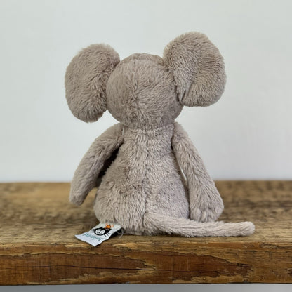 Jellycat Small Bashful Grey Mouse With Whiskers Retired Mouse Collectible 8”