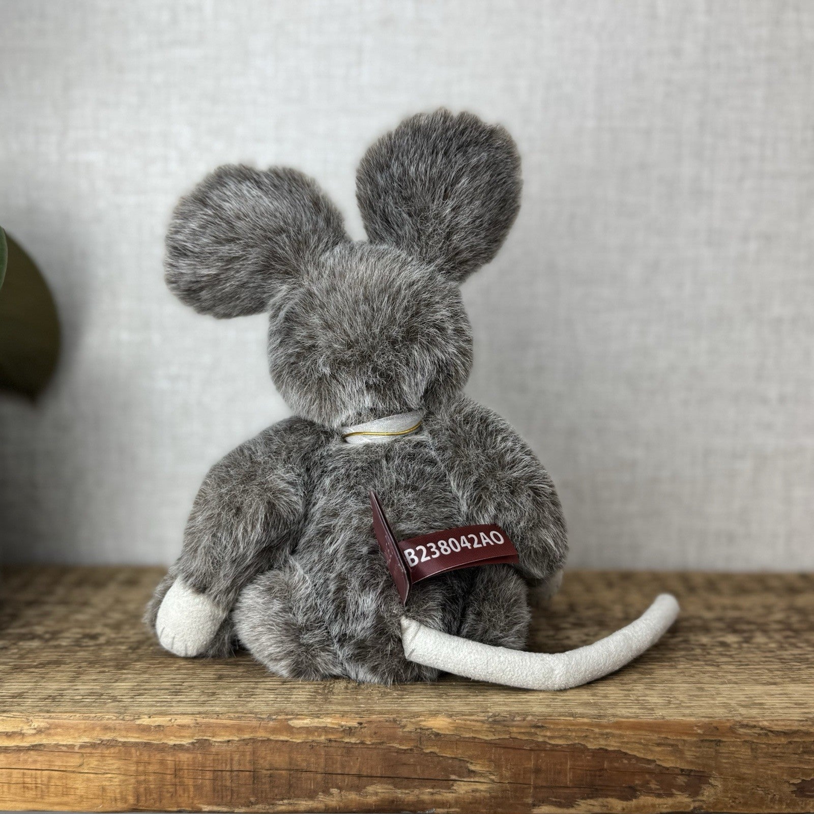 Charlie Bear Yarg Mouse - Small Mouse Charlie Bear 5 Way Jointed With Bow & Tag