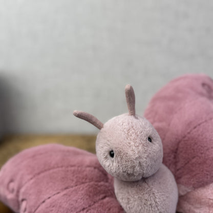 Jellycat Medium Beatrice Butterfly - Soft Pink Butterfly Beanie Display Retired