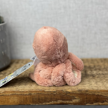 Jellycat Baby Odell Octopus - Small Pink Soft Toy Mini Octopus Beanie Plush 5"