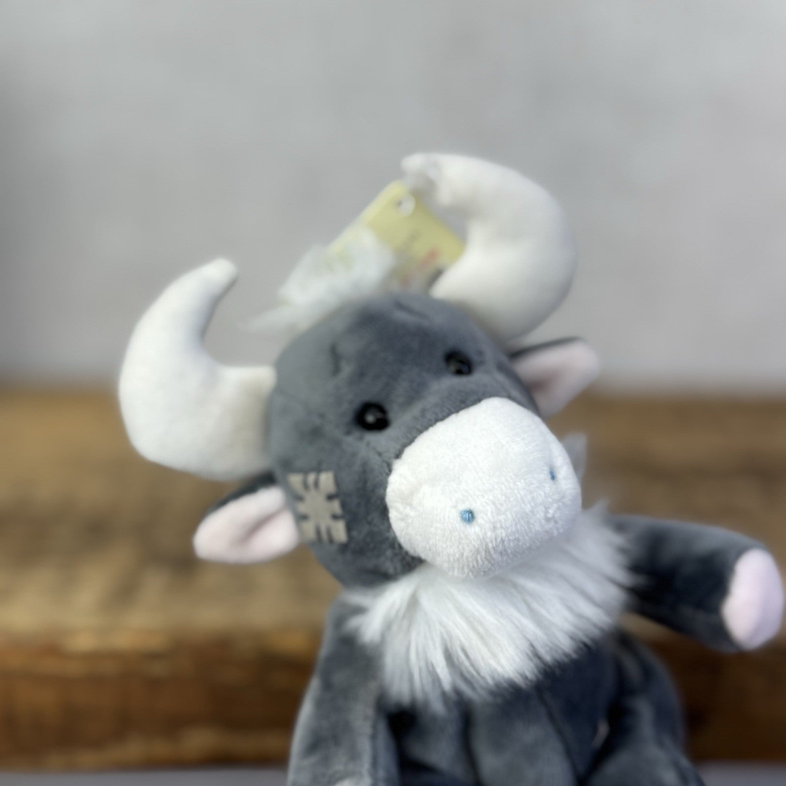 Blue Nose Friends Noo #79 - Dark Grey Wildebeest Soft Toy New With Tags 