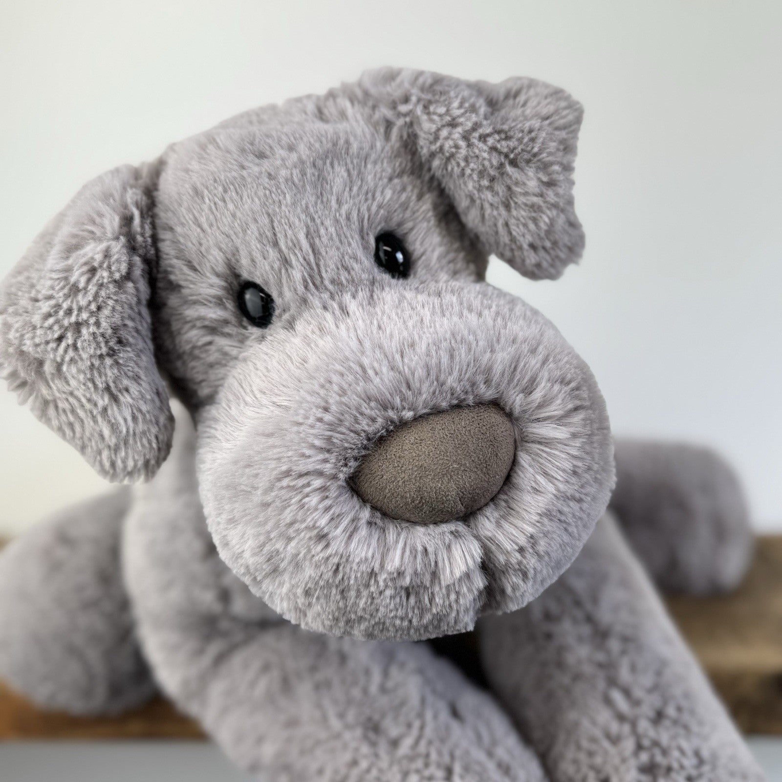 Jellycat Large Huggady Dog - Huge Grey Soft Toy Cuddle Plush 24" 