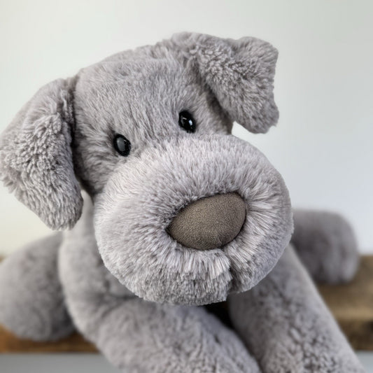 Jellycat Large Huggady Dog - Huge Grey Soft Toy Cuddle Plush 24" 