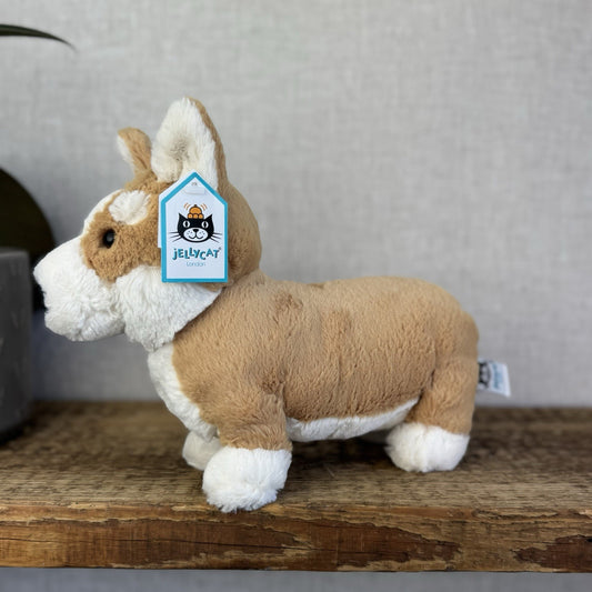 Jellycat Betty Corgi Corgi Dog Soft Toy Plush Royal Dog Beanie With Tags New