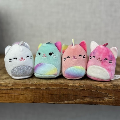 Squishmallow Squishville - (Caticorn Squad Unicorn Cat x4 Pink/Purple Bundle