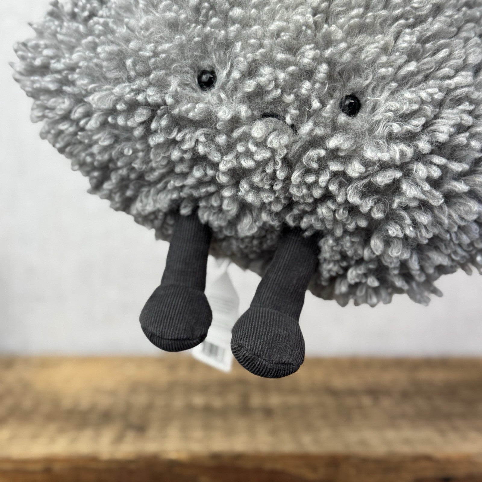 Jellycat Amuseable Storm Cloud - Grey Grumpy Cloud Plush Beanie NWT 10"
