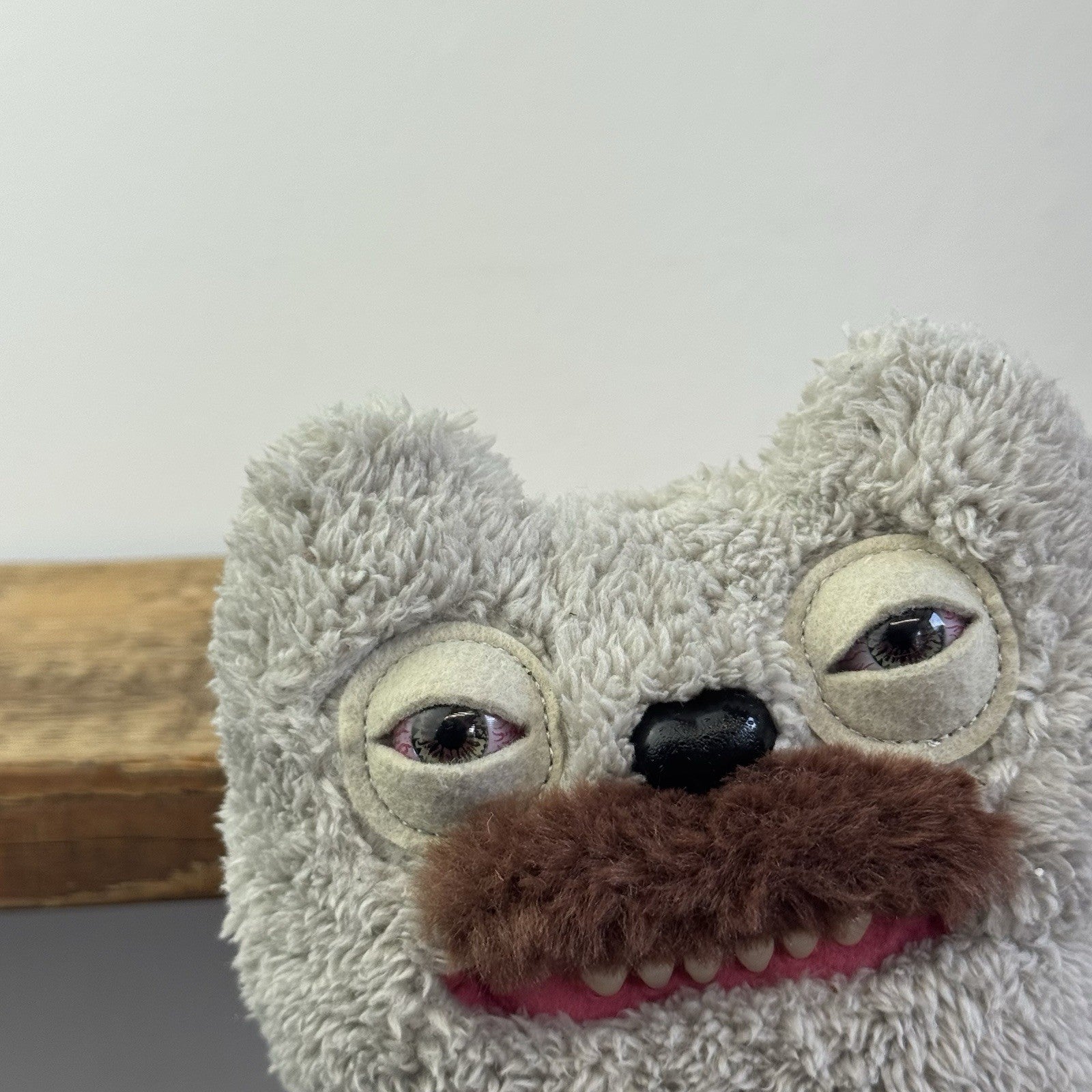 Fuggler Old Tooth - Grey Snuggler Fuggler Moustache Soft Toy Retired