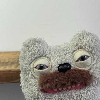 Fuggler Old Tooth - Grey Snuggler Fuggler Moustache Soft Toy Retired
