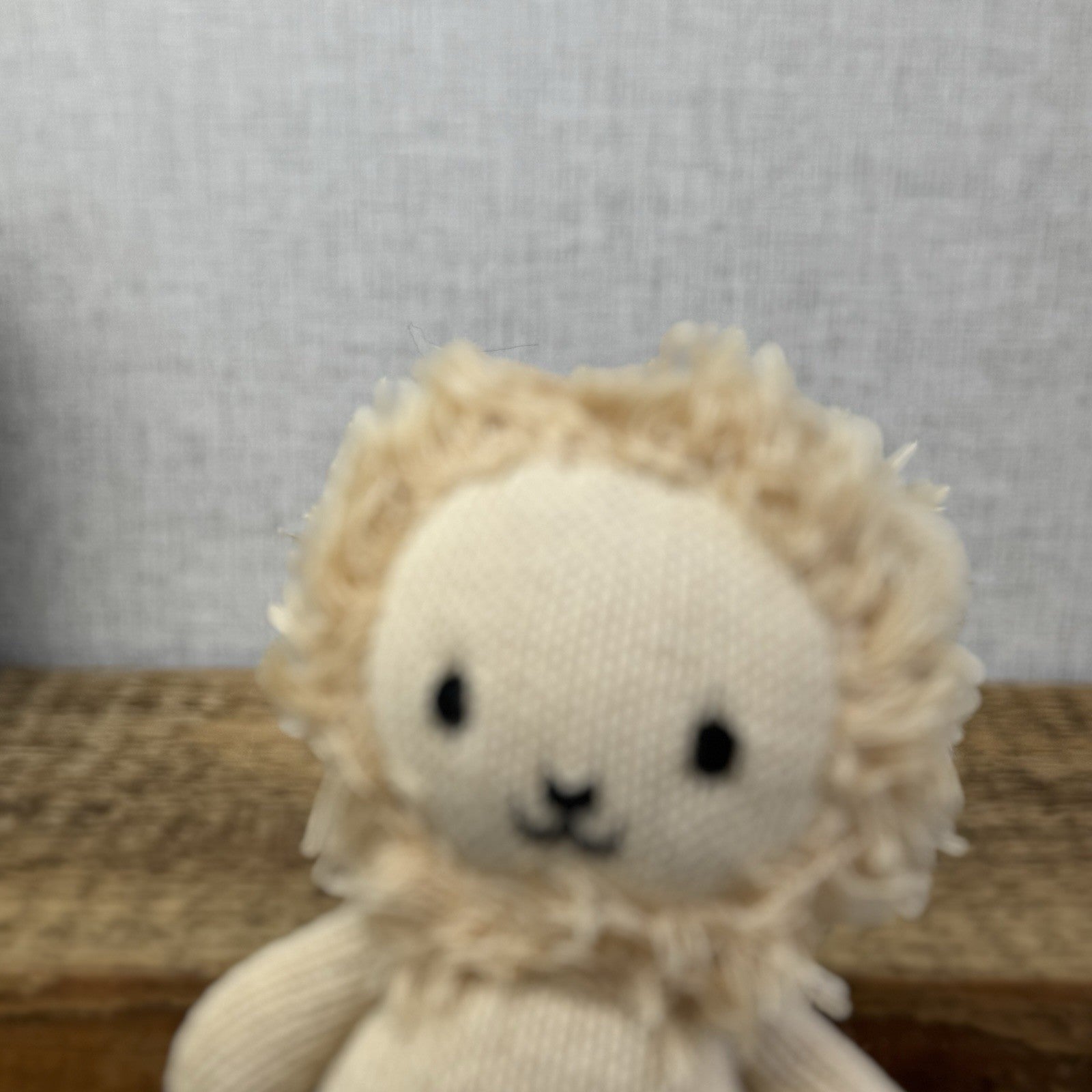Cuddle + Kind Baby Lion Cat - Baby Cotton Yarn Knitted Wild Animal 7” NWOT