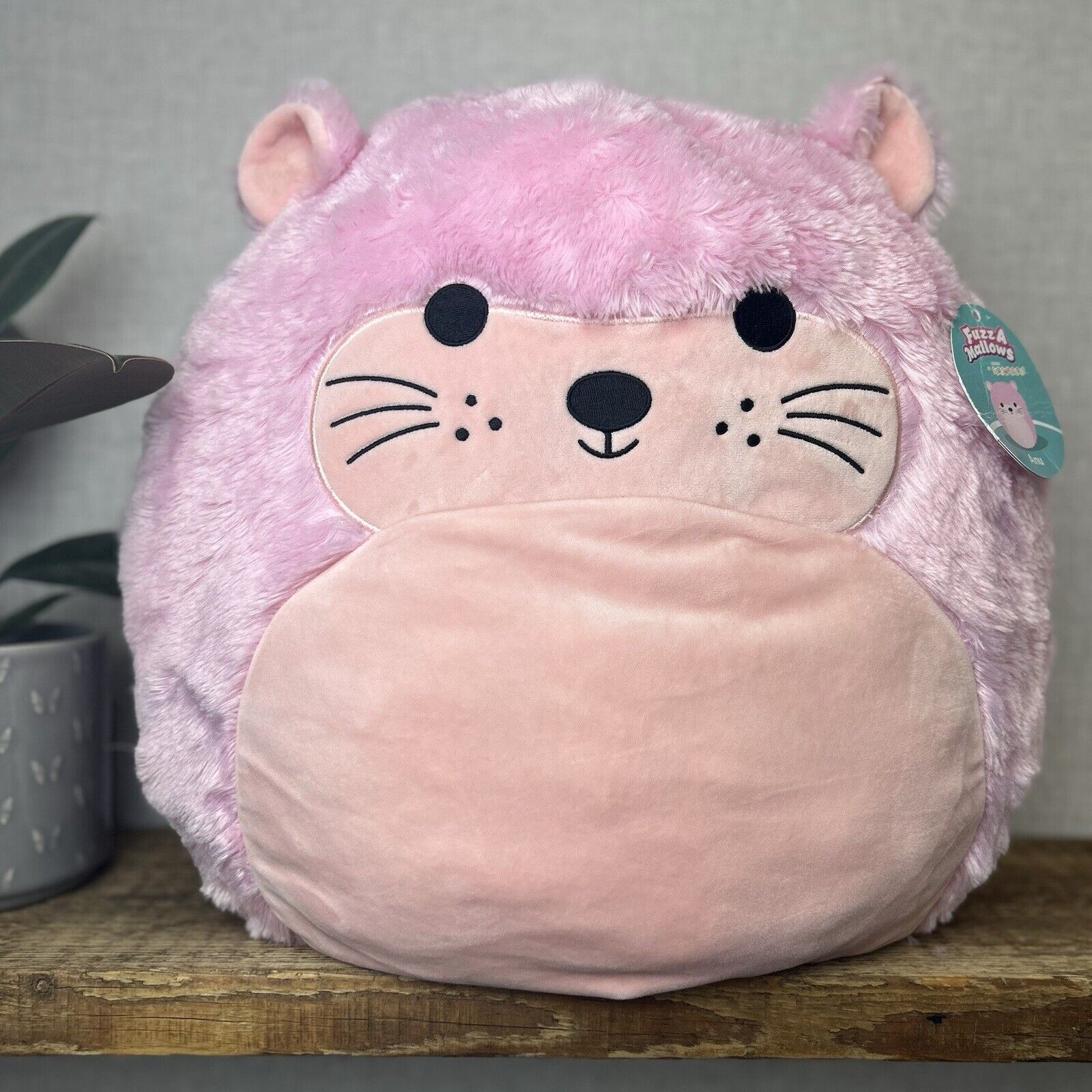 Fuzzanallow Fuzzamallow Anu - Large Pink Fluffy Squishmallow Otter - Pink Otter Sq ...
