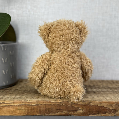 Jellycat Small Theodore Bear - Curly Brown Bear Beanie Plush Cute Retired 10"