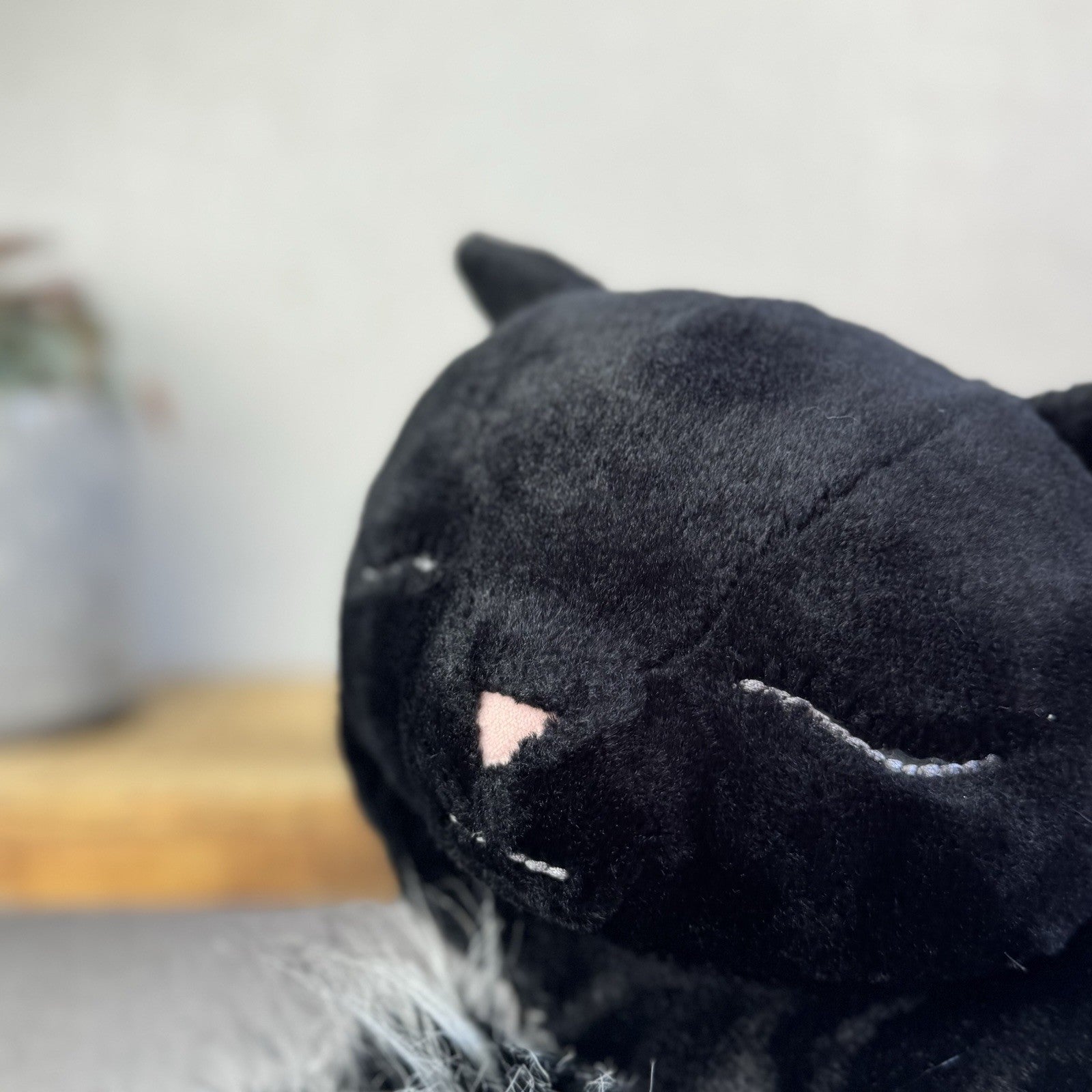 Jellycat Nestie Cat Soft Toy Plush NWOT - Black Cat Cushion Plush Rare 