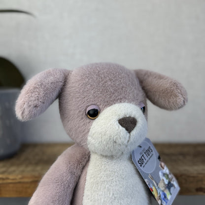 Jellycat Beepi Dog - Medium Fluffy Dog Big Eyed Dog Beanie Plush Retired 10"