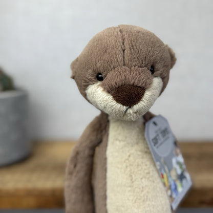 Jellycat Medium Bashful Otter - Rare & Retired Otter Soft Toy Beanie Medium 12"