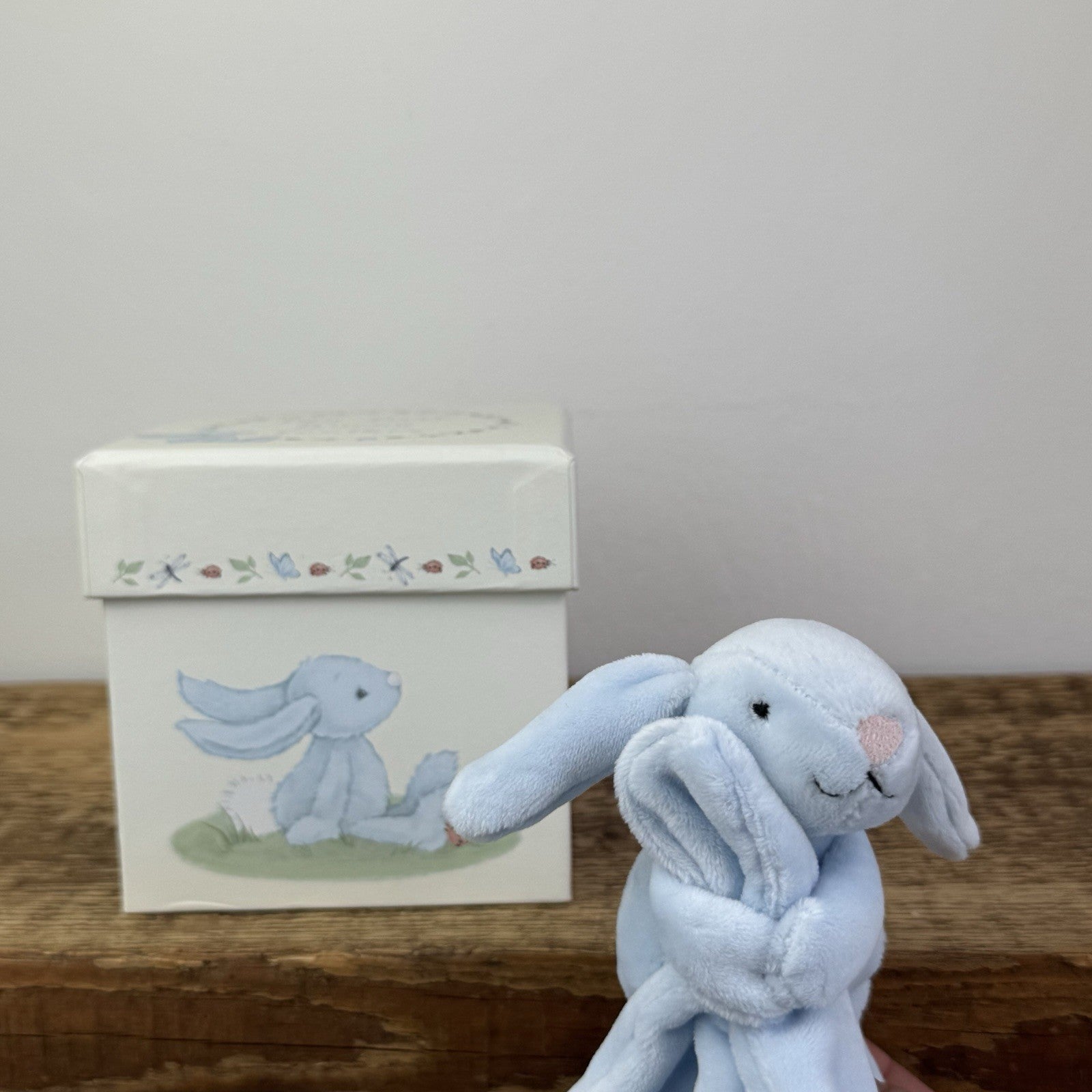 Jellycat My First Soother - Blue Bunny Velour Soother Comforter Retired With Box