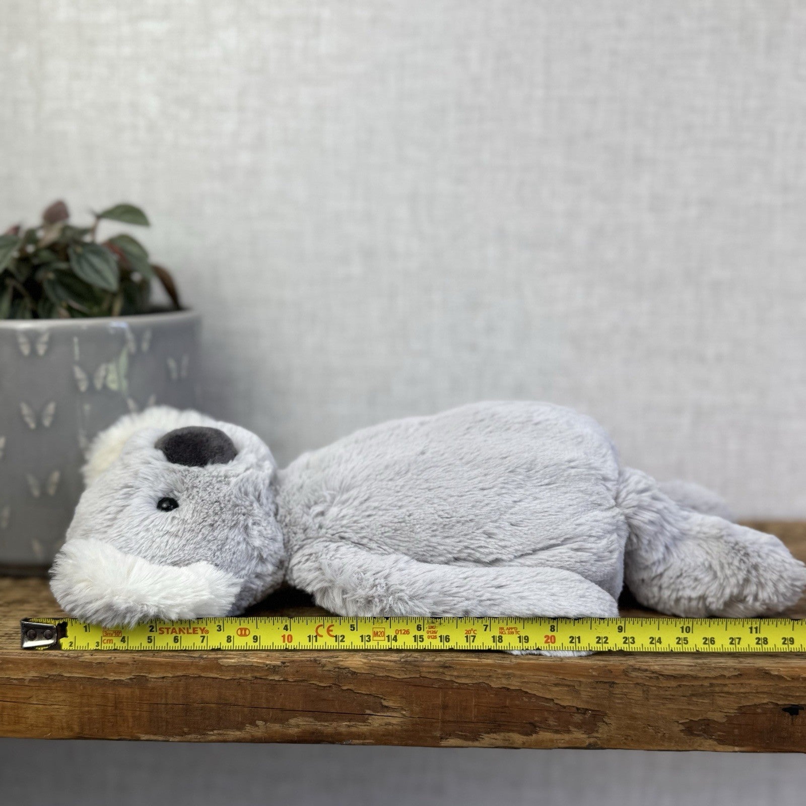 Jellycat Medium Bashful Koala - Light Grey Old Style Bashful Soft Toy Rare 12"
