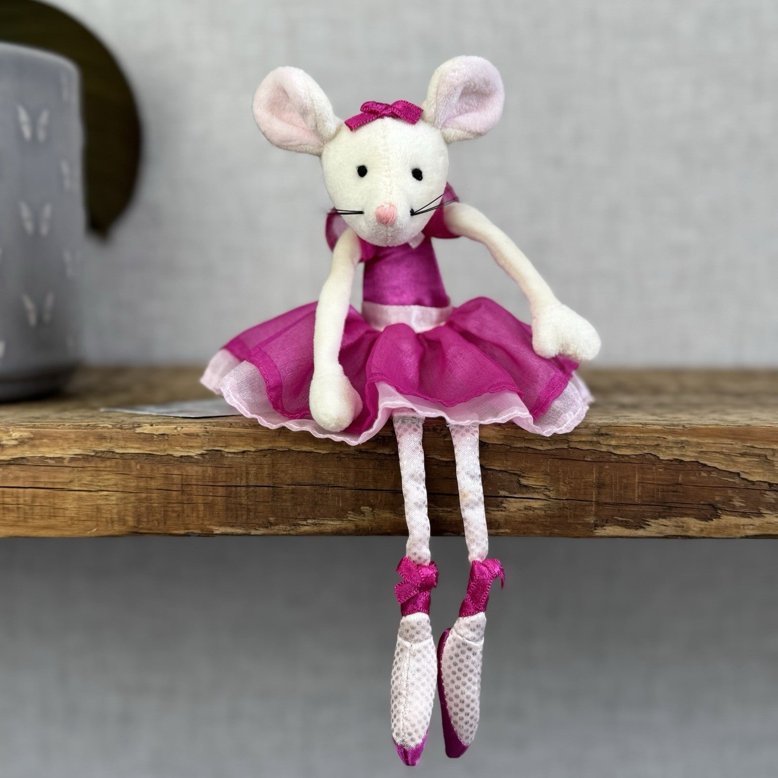 Jellycat Pirouette Mouse - Pink Ballerina Vintage Mouse Mini Soft Toy Small 9”