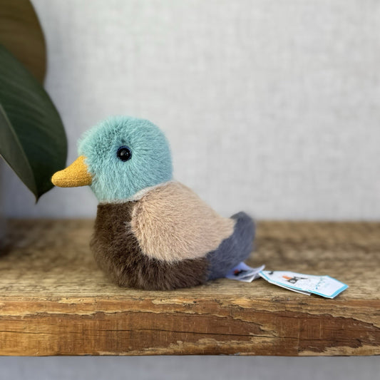 Jellycat Birdling Duck - Mallard Pocket Pal Beanie Fluffy Bird Soft Toy Retired