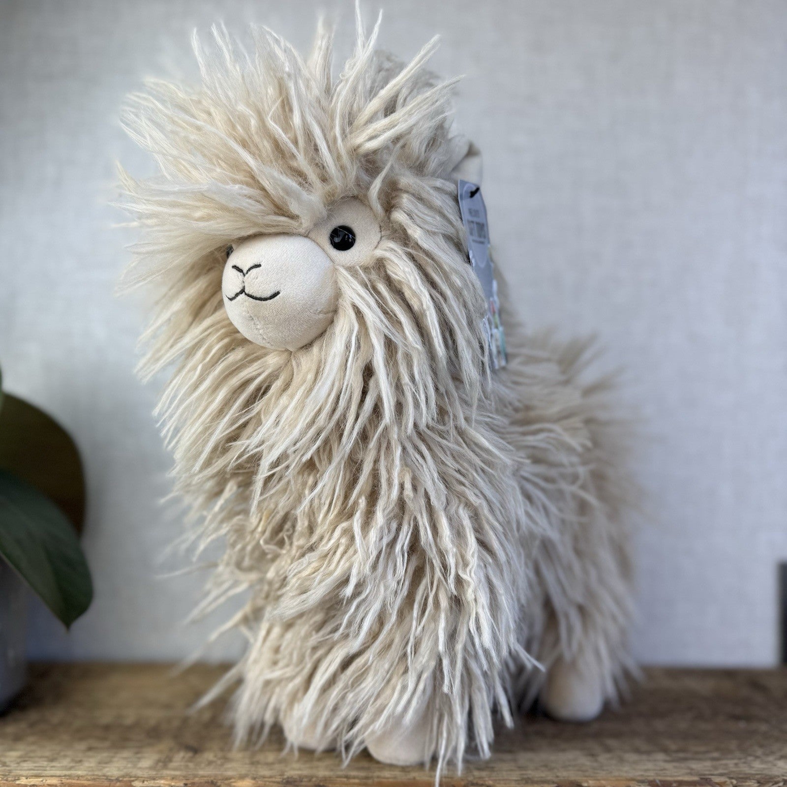 Jellycat Luscious llama - Large Beige Fluffy Llama Beanie Soft Toy Retired 12”