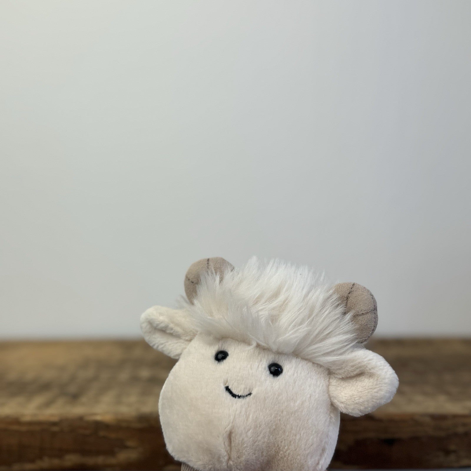 Jellycat Amuseabean Ram - Small Cream Beanie Goat Farm Animal Toy Retired (#2)