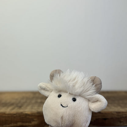 Jellycat Amuseabean Ram - Small Cream Beanie Goat Farm Animal Toy Retired (#2)