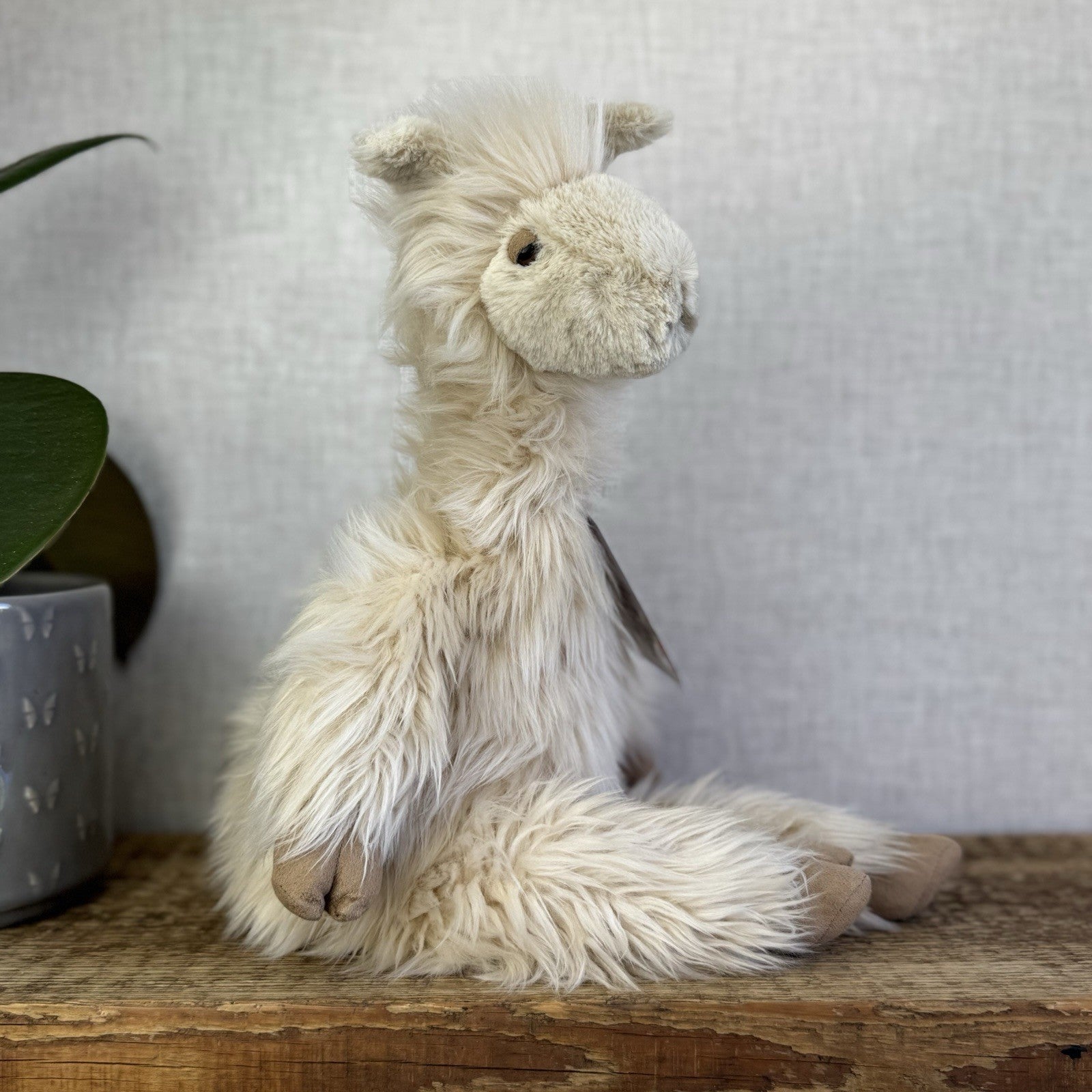 Jellycat Luis Llama - Fluffy Cream Beanie Llama Retired Soft Toy Large Rare 16"