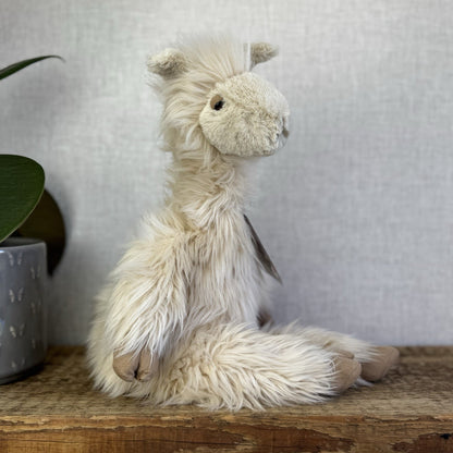 Jellycat Luis Llama - Fluffy Cream Beanie Llama Retired Soft Toy Large Rare 16"