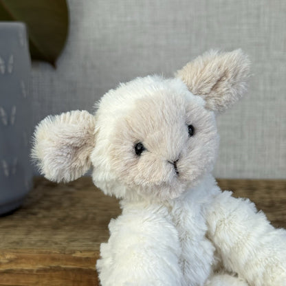Jellycat Tiny Baby Fuddlewuddle Lamb - Baby Pocket Pal Beanie White Lamb 4” (#3)