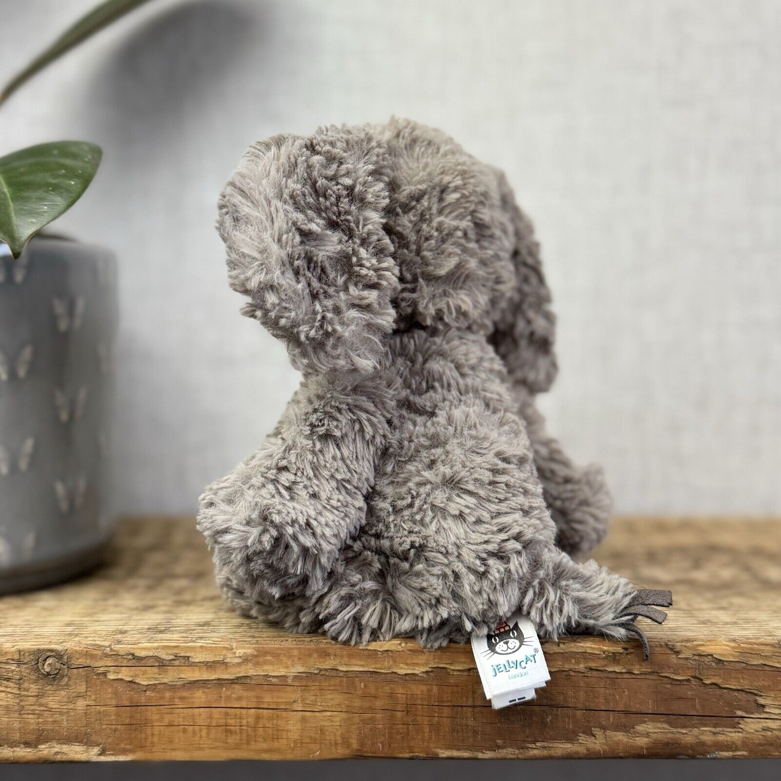 Jellycat Small Mumble Elephant - Small Dark Grey Texture Jellycat Elephant 9"