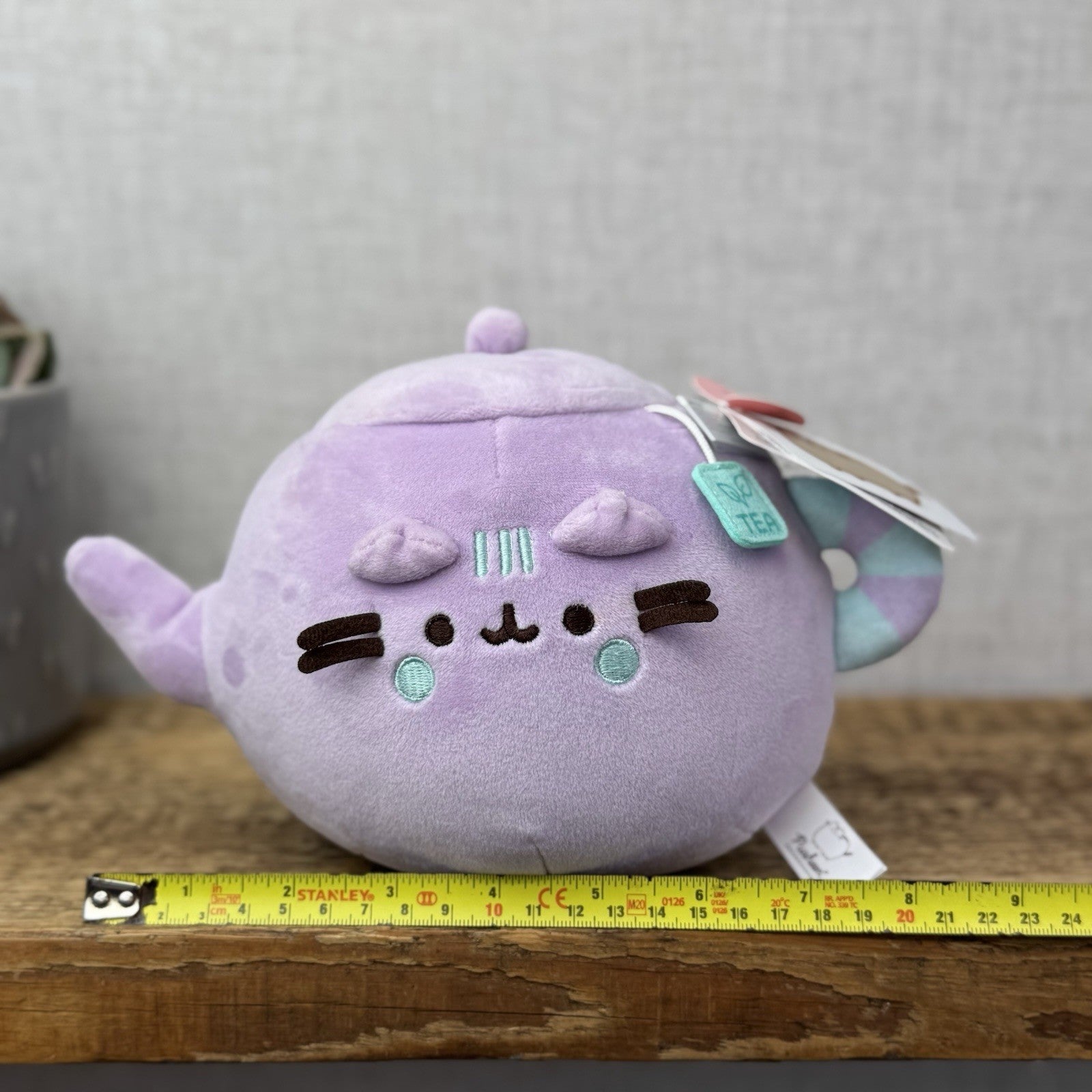 Gund Pusheen Cat - Teapot Pusheen Soft Squishy Plush Toy Collectible New 8"